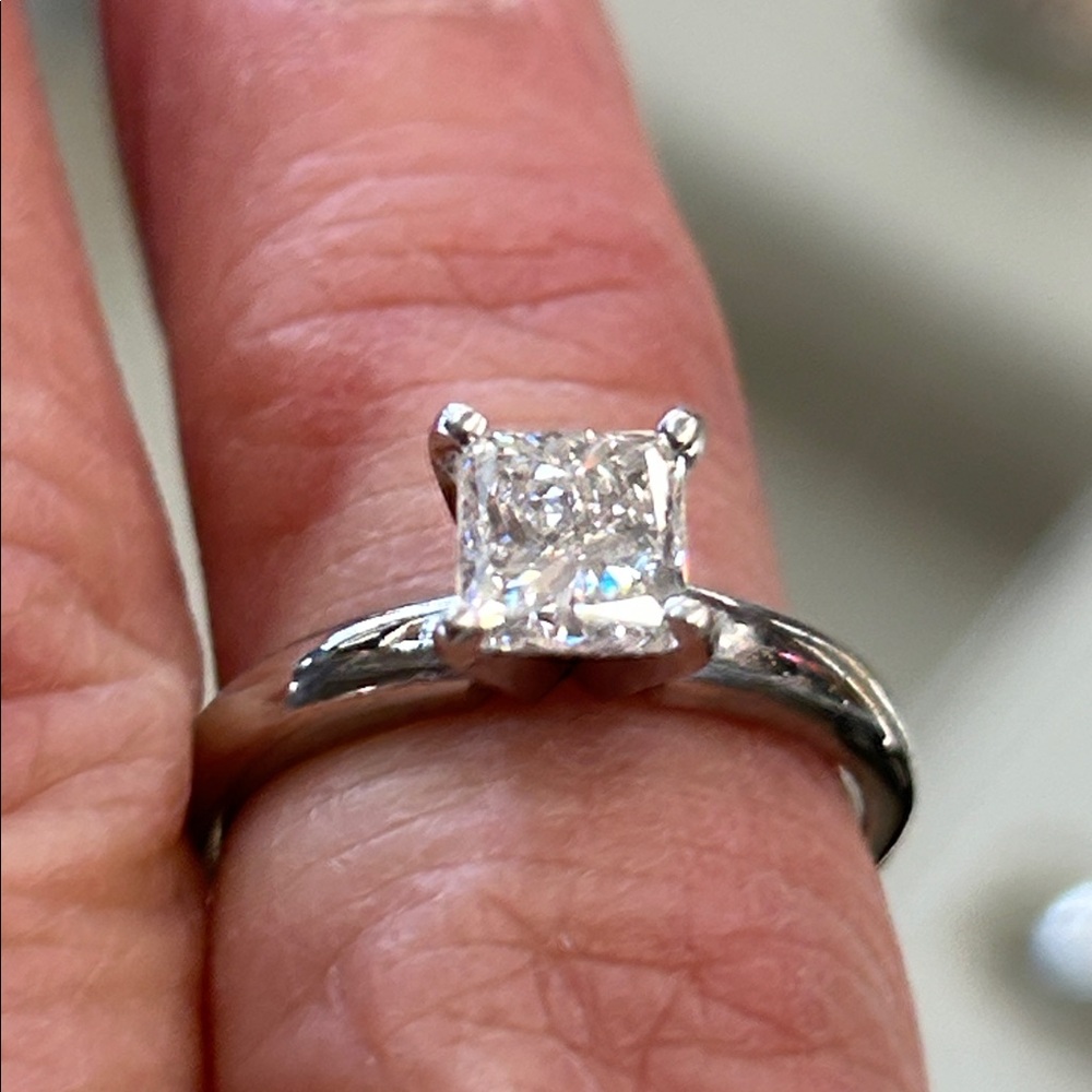 369099 14k Wg Princess cut Diamond ring .5ct